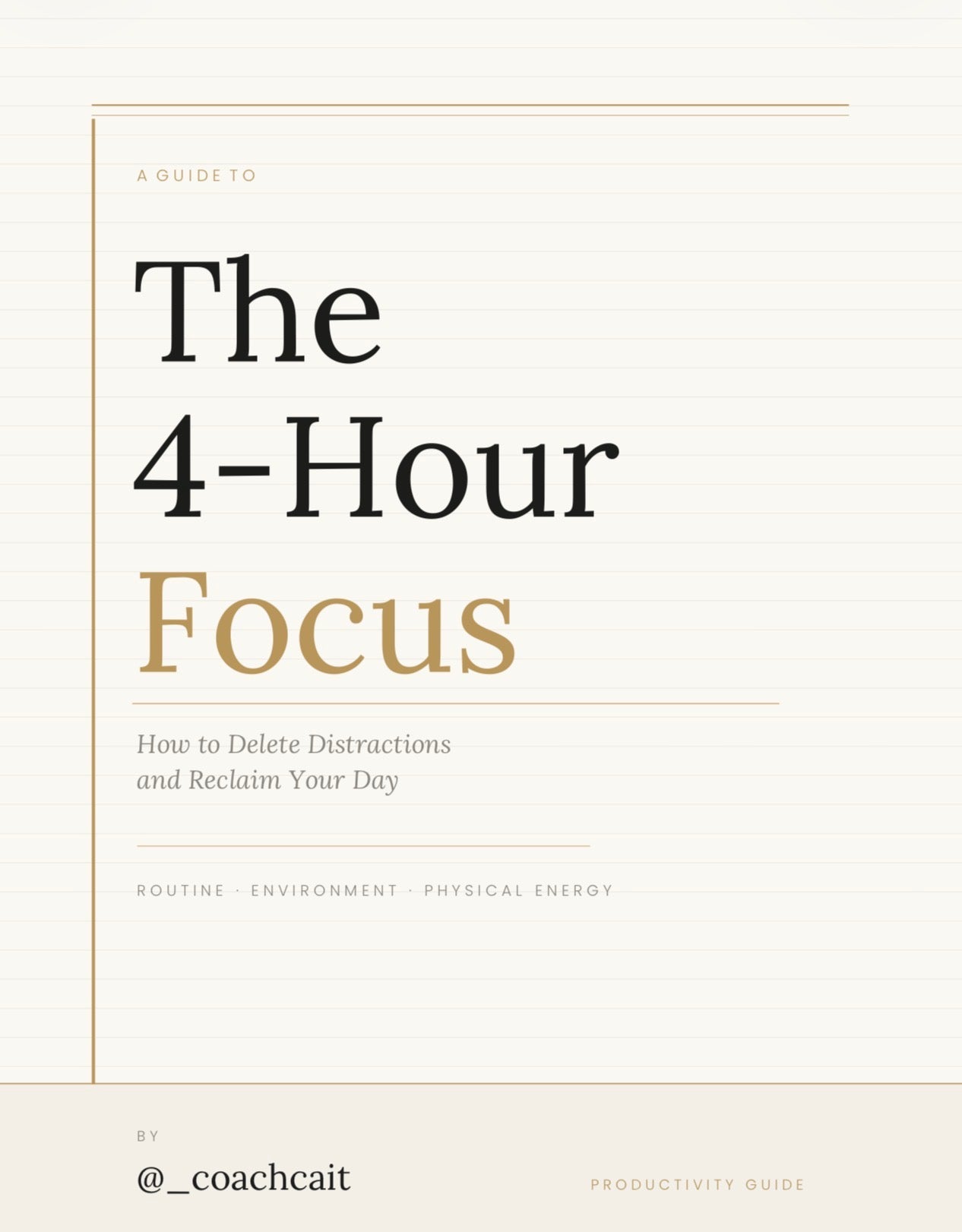 The Four Hour Focus: How to delete distractions and reclaim your day